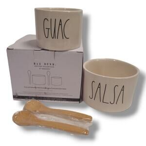 Rae Dunn Salsa & Guac Four Piece Set with Spoons - New in Box